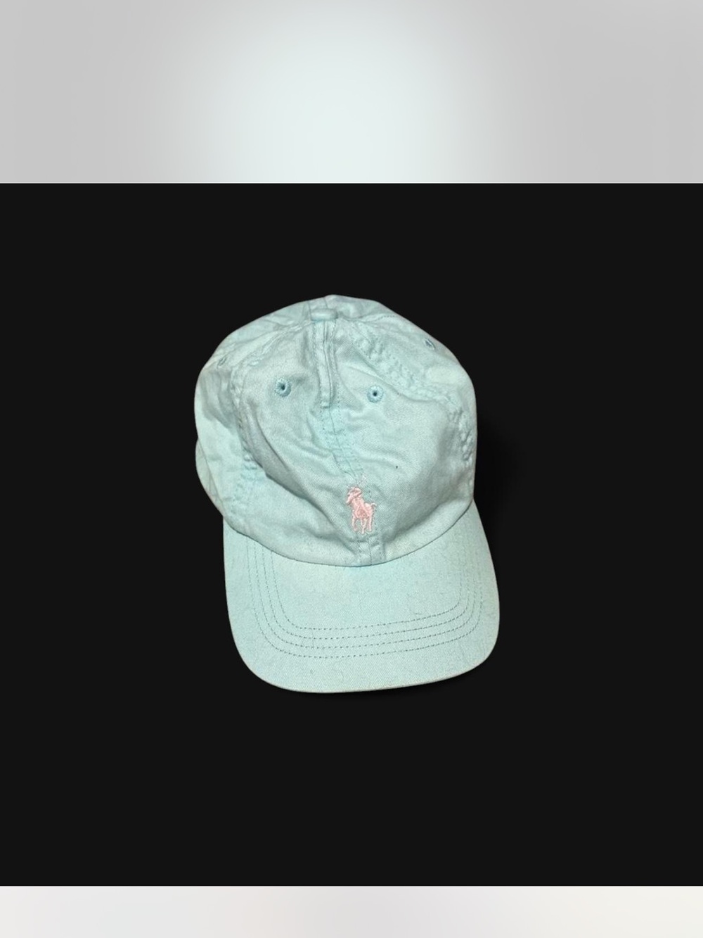 Polo by Ralph Lauren Kids Cap in Mint with Pink Pony